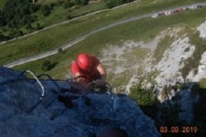 via ferrata lierganes hombre pared vertical