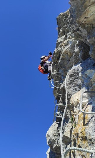 sección inicial del K4 via ferrata lierganes